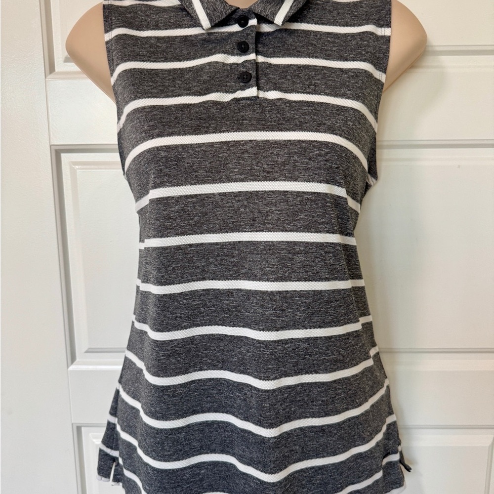Nike dry fit women’s striped golf tops, size M